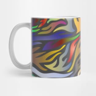 Abstract flames tile Mug